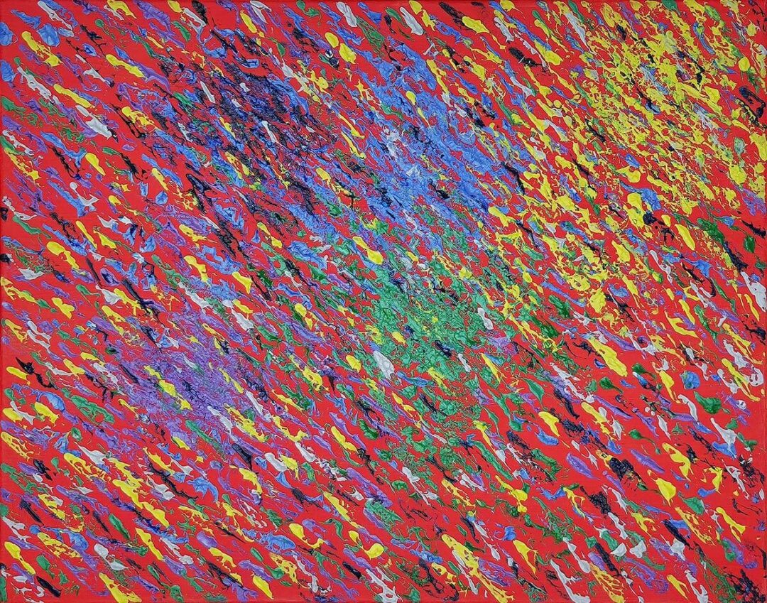 "Color in Motion" by Geoff Swetz, rotated 90° to express momentum and energy from new direction