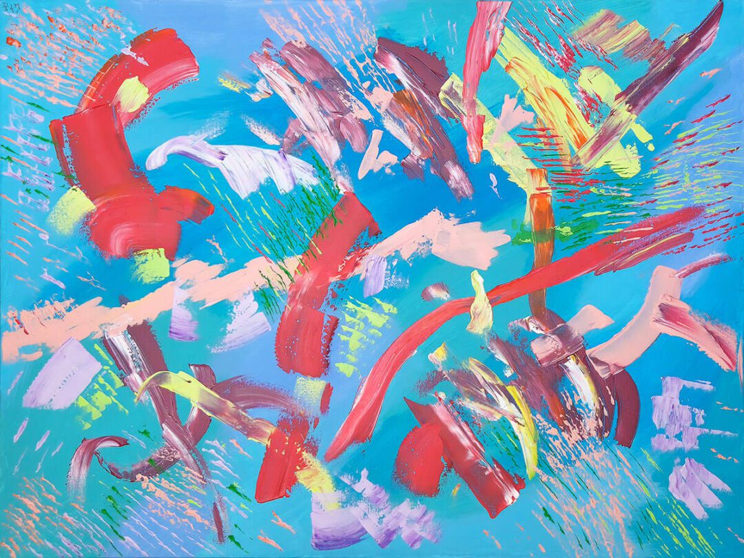 Geoff Swetz’s modern abstract "Easter Bonnet", shown upside down to shift form and focus