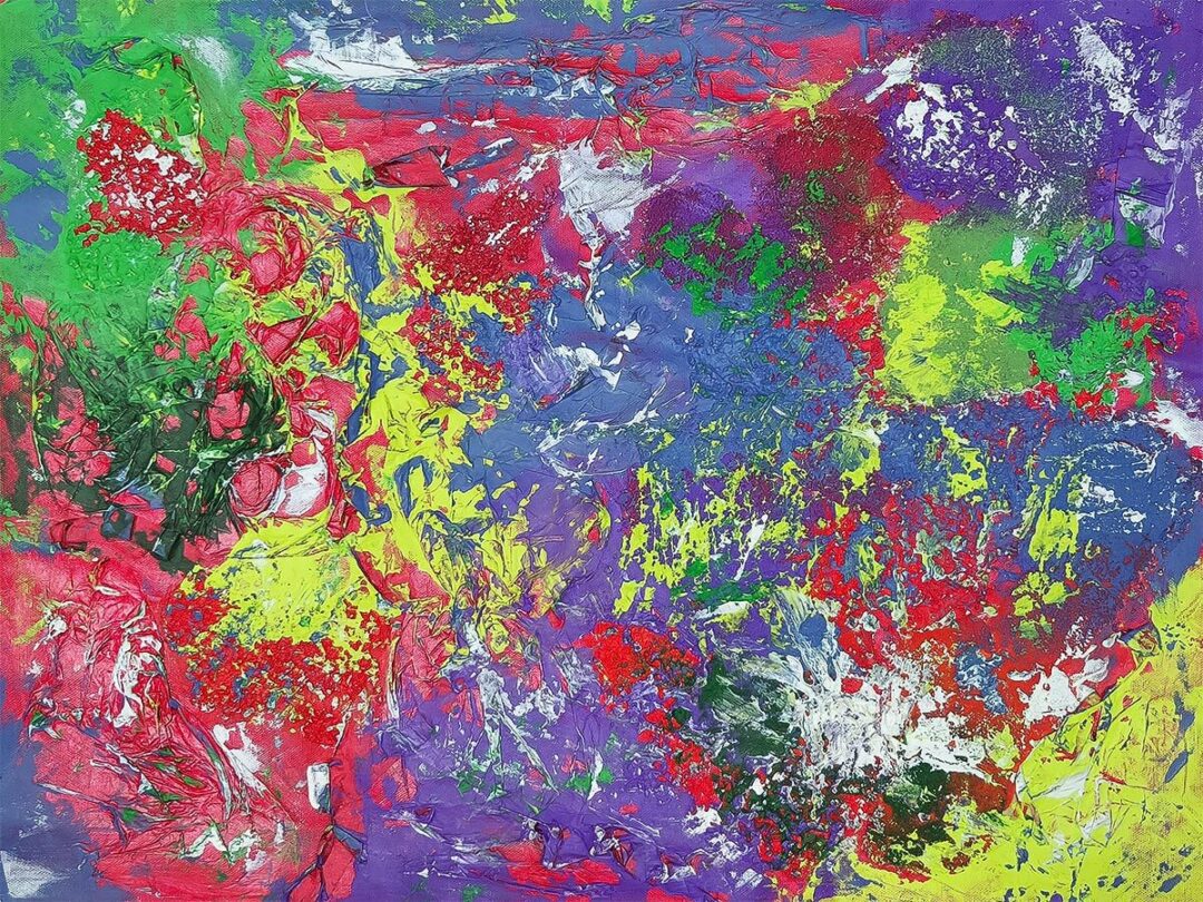 "Sand and Tears" textured abstract painting, inverted to explore dimensional emotion