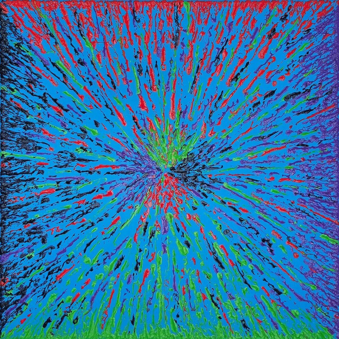 Geoff Swetz’s multidirectional art "Vortex", shown upside down to recenter visual momentum